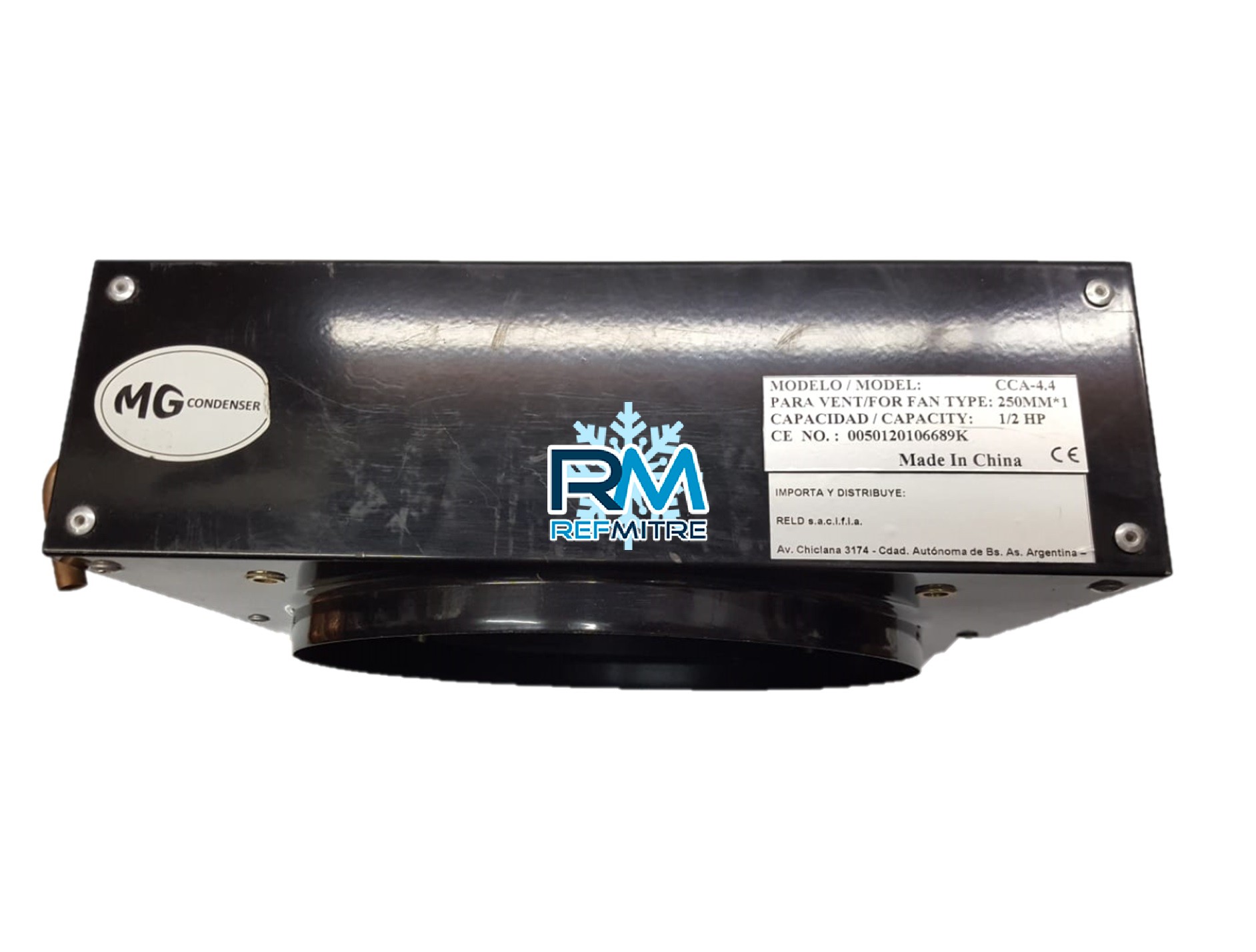 Condensador MG 0.5HP Dt 11º (caños 3 x 10)