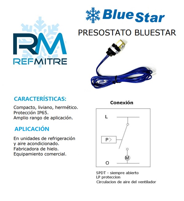 Presostato Encapsulado MG YK-03H-425R325R Alta O:425-C:325Psig -1/4"H