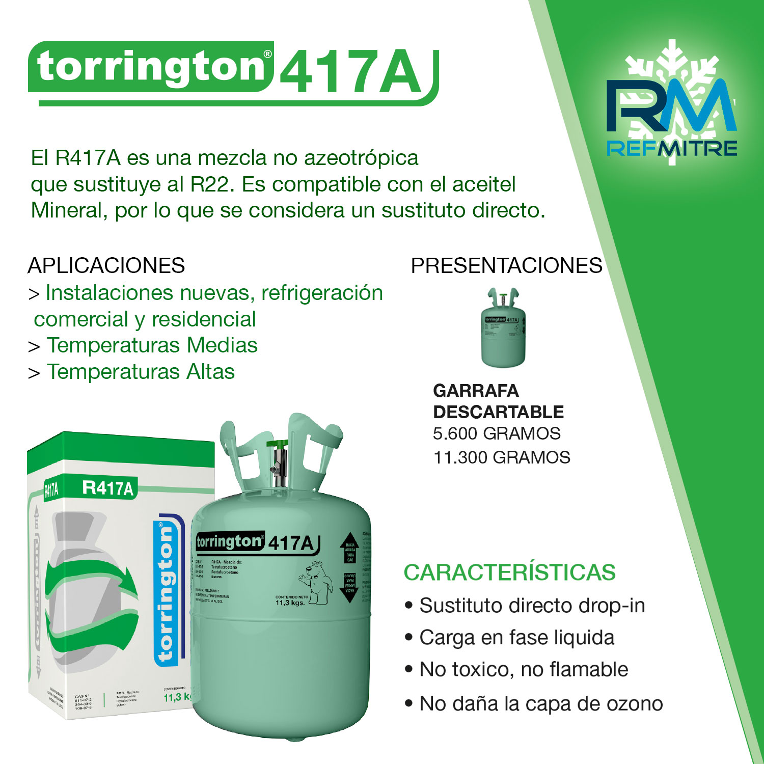 GARRAFA TORRINGTON R417A X 5.6KG