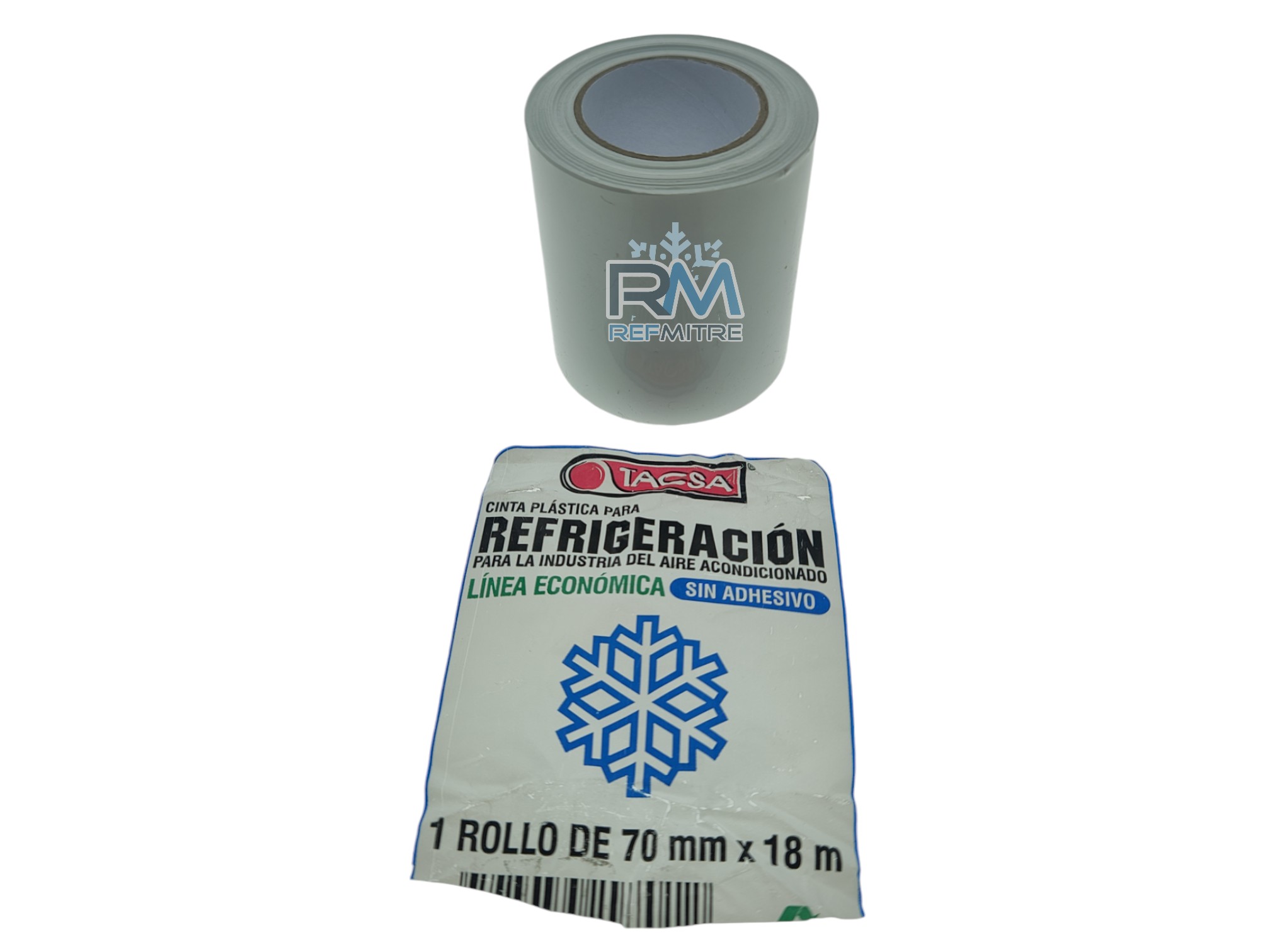 CINTA S/ADHESIVO BLANCA TACSA ECO 70 MM x 18 M - 54252