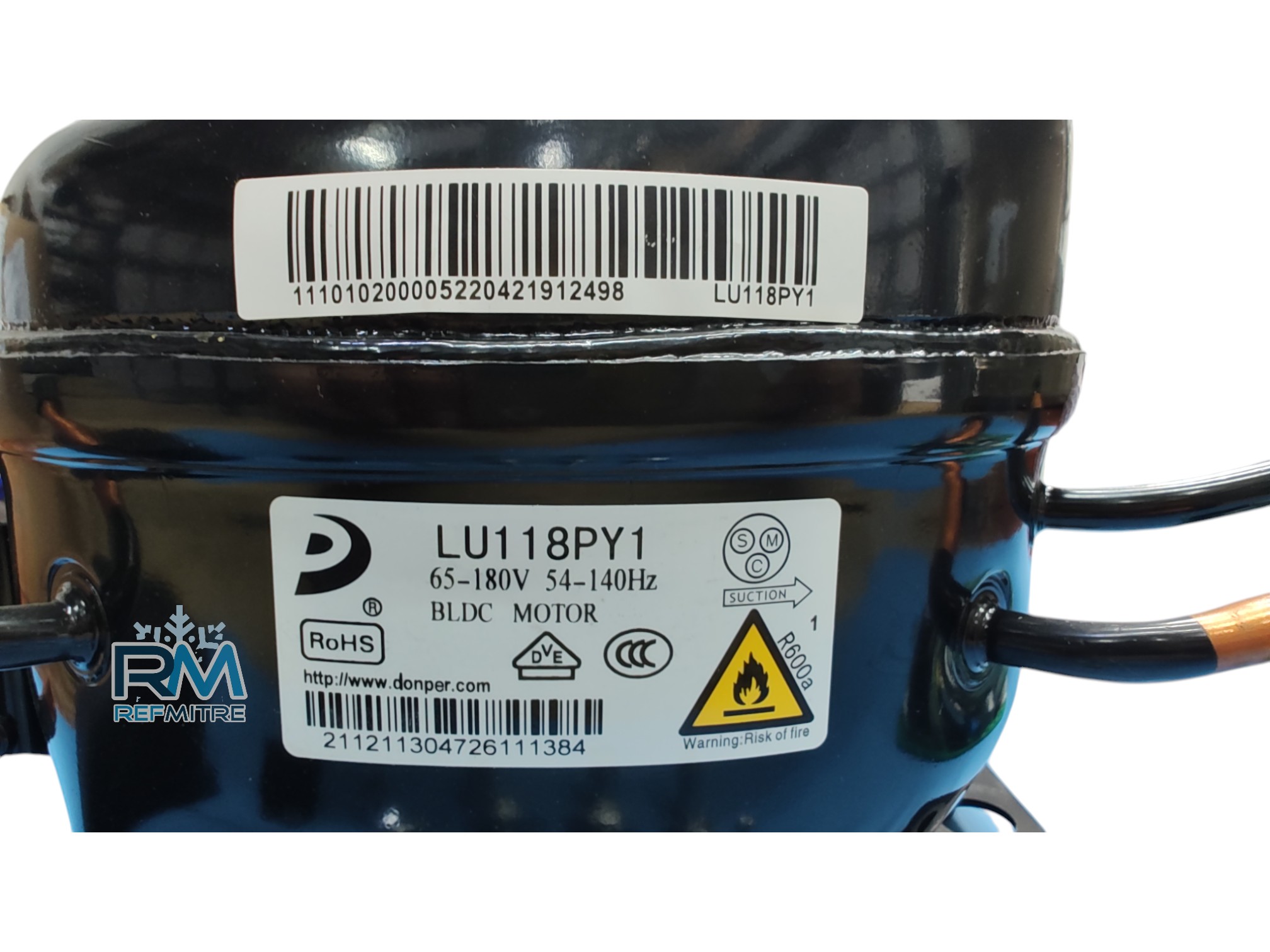 MOTOCOMPRESOR INVERTER 1/4 HP LU118PY1 R-600 C/PLACA - 70275