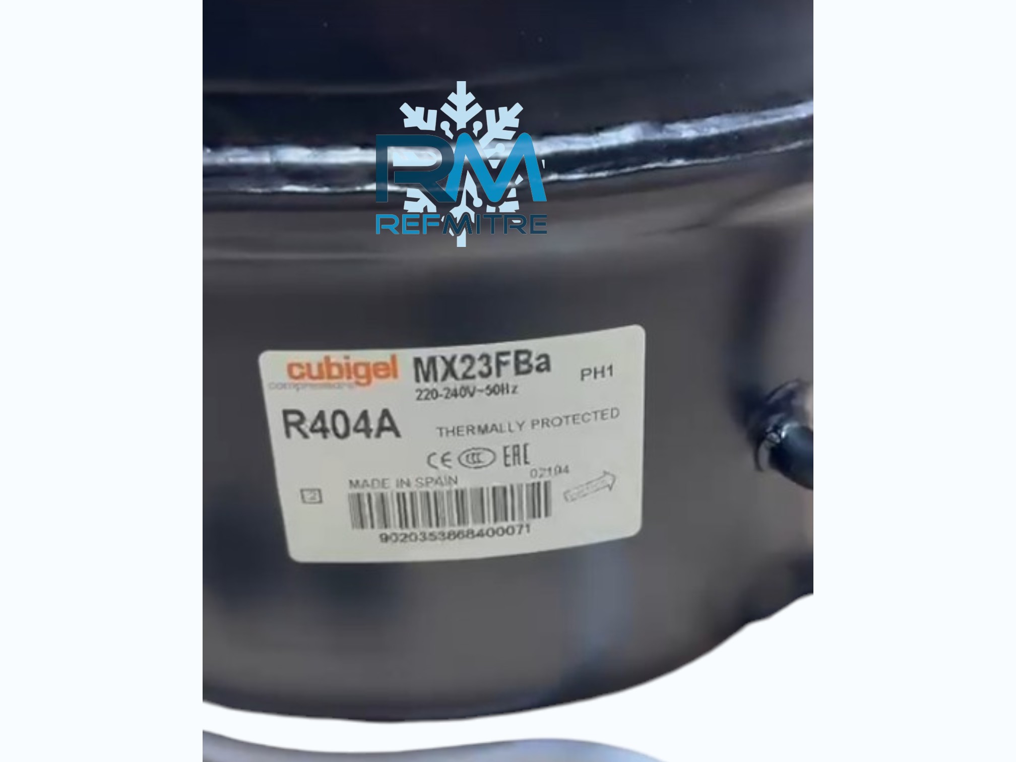 Motoc.Cubigel-11/4HP-MX23FBa-VE-LBP/NT2192GK/TYA2446z R404a