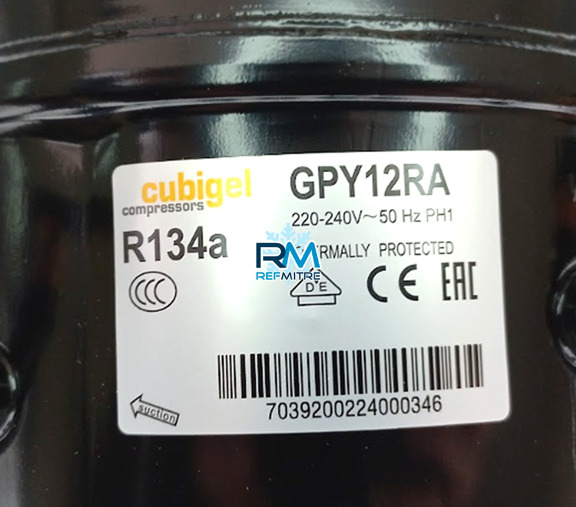 Motoc.Cubigel-1/3HP-GPY12RA R134a (FFI12HBK)