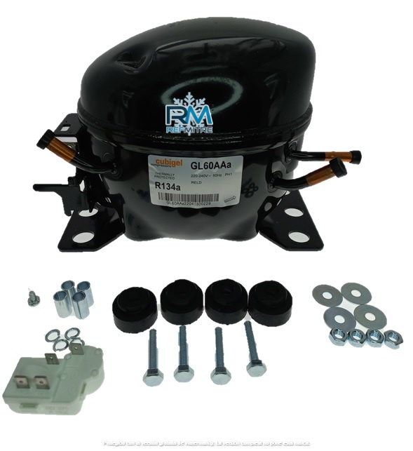 Motoc.Cubigel 1/6HP-GL60Aaa-LBP-R134a-220v-50HZ (1358)