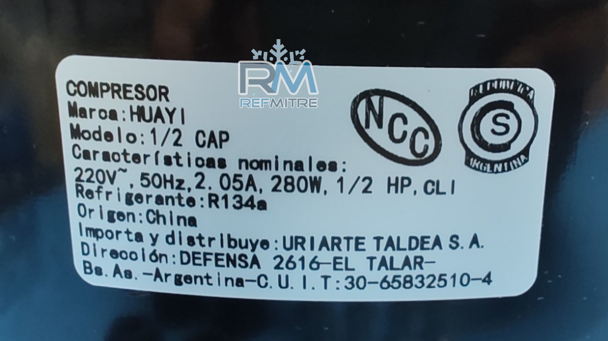 MOTOCOMPRESOR 1/2 HP HUAYI R 134