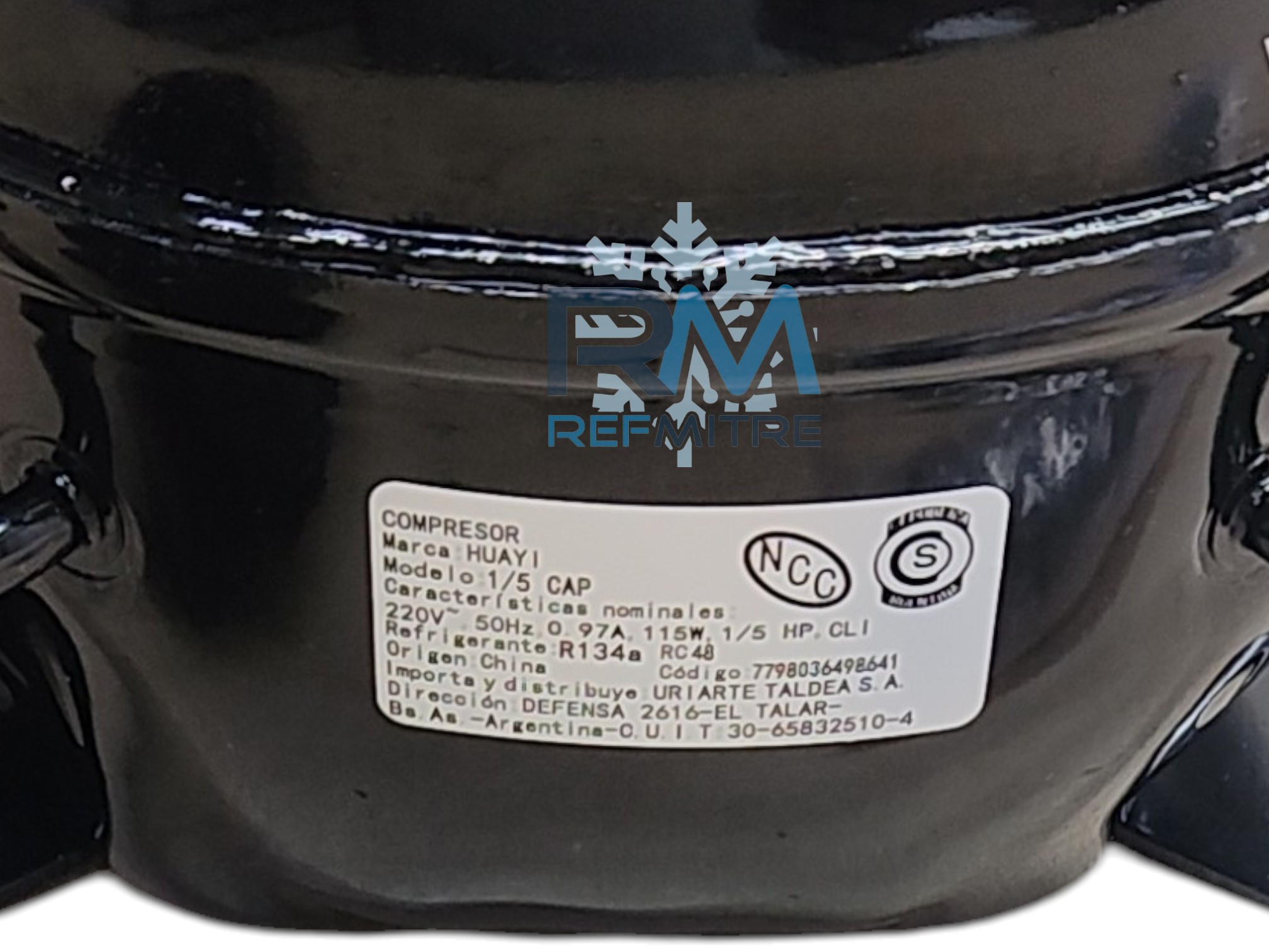 MOTOCOMPRESOR 1/5 HP 1350 HUAYI R-134/R-12 DUAL