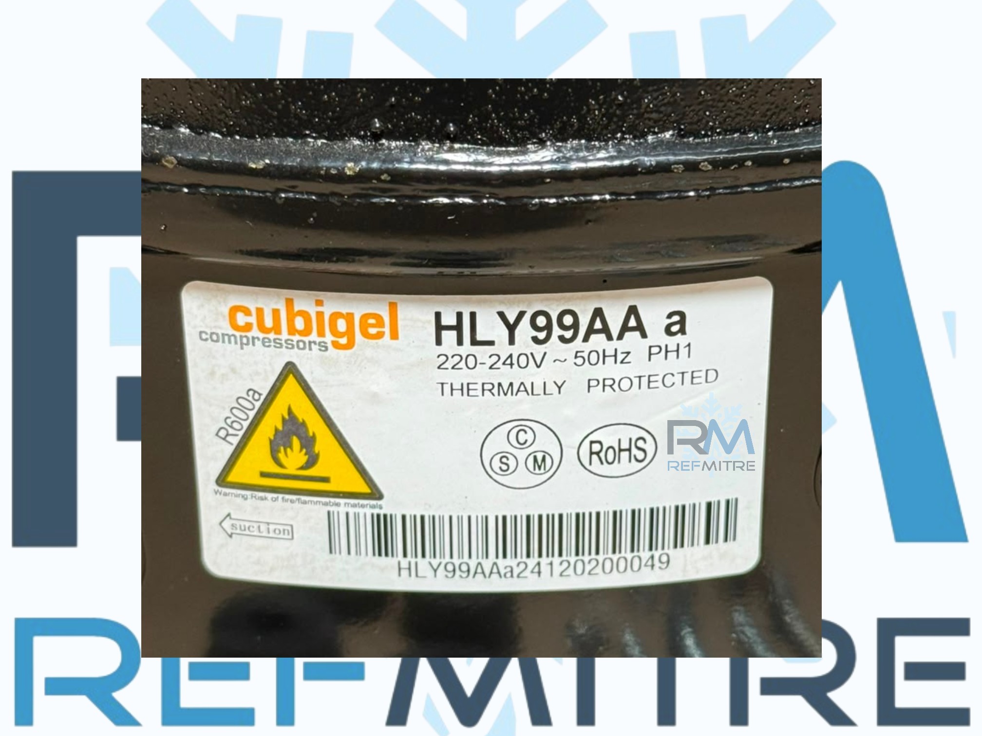 Motoc.Cubigel 1/6HP-HLY99Aaa-LBP-R600a-220v-50HZ