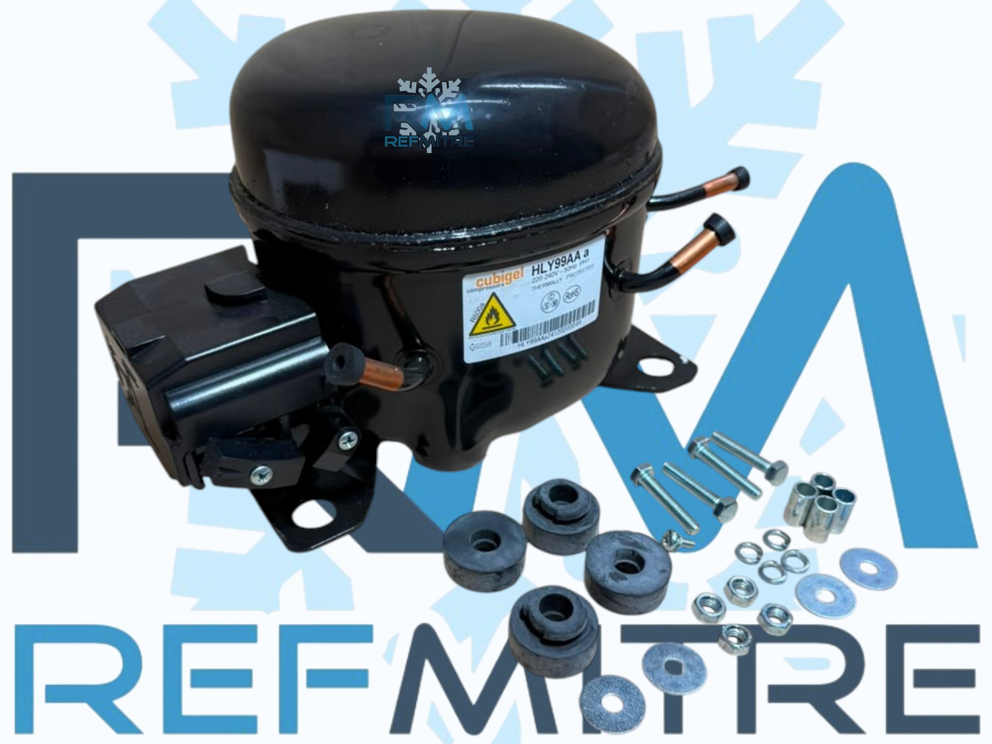 Motoc.Cubigel 1/6HP-HLY99Aaa-LBP-R600a-220v-50HZ