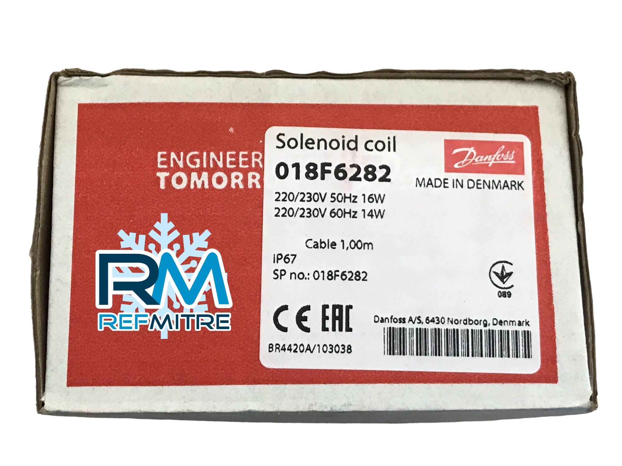 BOBINA DANFOSS 018F6282-220V-50HZ-CABLE - 960289