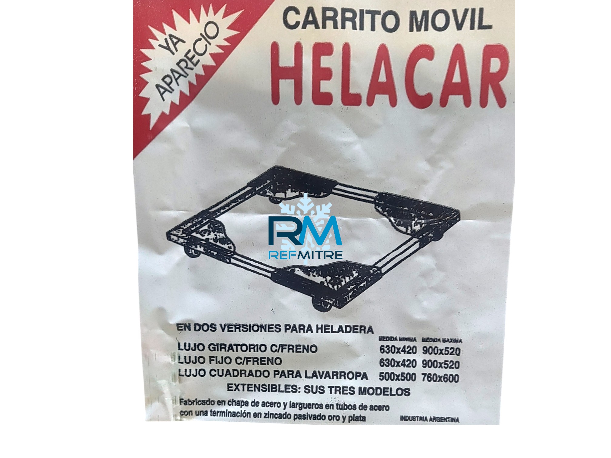CARRITO PARA HELADERA MARCA HELACAR